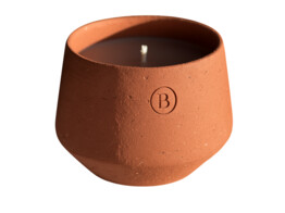 Outdoor Floor candle M terracotta brown