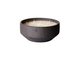 Outdoor Table candle M with lid charcoal brown