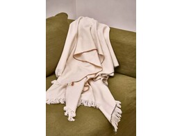 LAMA - plaid - lamswol / katoen - L 170 x W 130 cm - groen