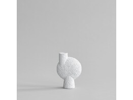 Sphere vase bubl shisen medio bone white