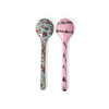 70s ceramics serving spoons sprinkle set of 2
