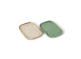 70s ceramics small trays crayon set of 2