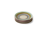 70s ceramics saucers doodle set of 4