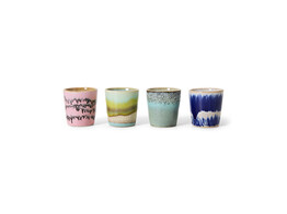 70s ceramics egg cups vibrance set of 4