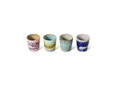 70s ceramics egg cups vibrance set of 4