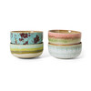 70s ceramics dessert bowls impression set of 4
