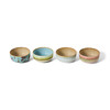 70s ceramics dessert bowls impression set of 4