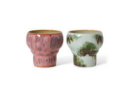 70s ceramics lungo mugs expression set of 2