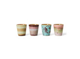 70s ceramics ristretto mugs futurism set of 4