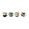 70s ceramics cafe mugs abstract set of 4