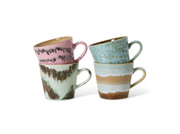 70s ceramics cappuccino mugs dada set of 4