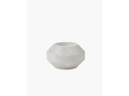 Candle holder M white alabaster