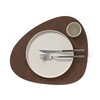 Table mat curve L nupo dark brown