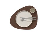 Table mat curve L nupo dark brown