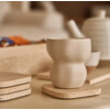 Onderzetter organisch travertine 4 stuks