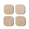 Onderzetter organisch travertine 4 stuks