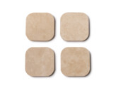 Onderzetter organisch travertine 4 stuks
