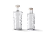 Swirl bottle M wave transparant 0 75L