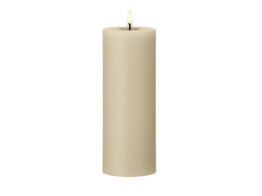 Led cilinderkaars h20cm pale ginger 14