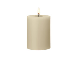 Led cilinderkaars h10cm pale ginger 14