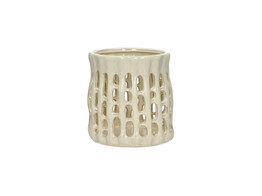 NERIDA windlicht steengoed 15 8 x h16 cm beige