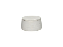 PUNCH pot met deksel keramiek DIA 16 x H 9 cm wit