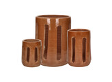 OPIA windlicht terracotta DIA 11 x H 14 cm terracotta