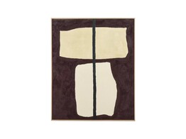 EQUA muur deco canvas / hout L 80 x W 5 x H 100 mix van kleuren