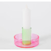 Duo tone candle holder pink green