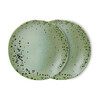 70s ceramics side plate fleck per stuk