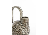 Keramieke Vaas h26cm creme en zwart