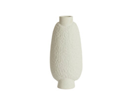 Vaas deco h41 cm matt creme