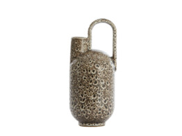 Keramieke Vaas h37cm creme en zwart