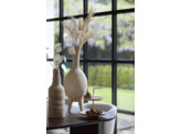Vaas deco h42cm Sesto keramiek mat creme
