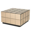 Koffietafel Flectron bruin 60x60x35 cm