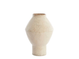 Vaas deco h41cm glazend taupe