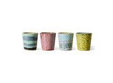 70s ceramics coffee mugs artistic set of 4