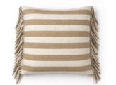 Riviera stripe kussen beige 60x60cm