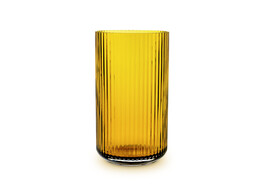 Lyngby vase H25 amber mondgeblazen glas