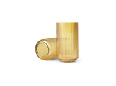 Lyngby vase H25 amber mondgeblazen glas