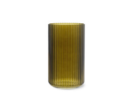 Lyngby vase H25 olive green