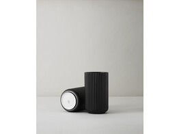 Lyngby vase H25 black porcelain