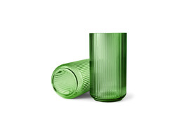 Lyngby vase H38 green mondgeblazen
