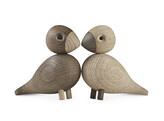 Set van 2 Lovebirds oak