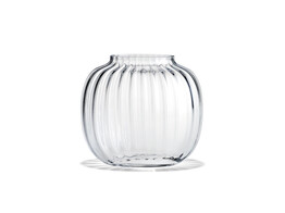 Primula oval vase clear H12 5