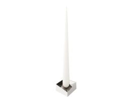 Reflect L chrome candle holder
