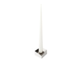 Reflect L chrome candle holder