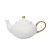 Good morning teapot white   gold