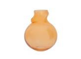 Vase glass quirky C apricot nectar