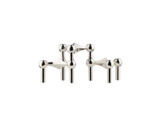 Stoff nagel kandelaar chrome 3-pack